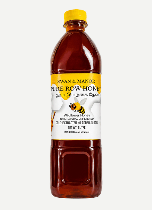 Organic Pure Raw Honey 1L- Swan & Manor